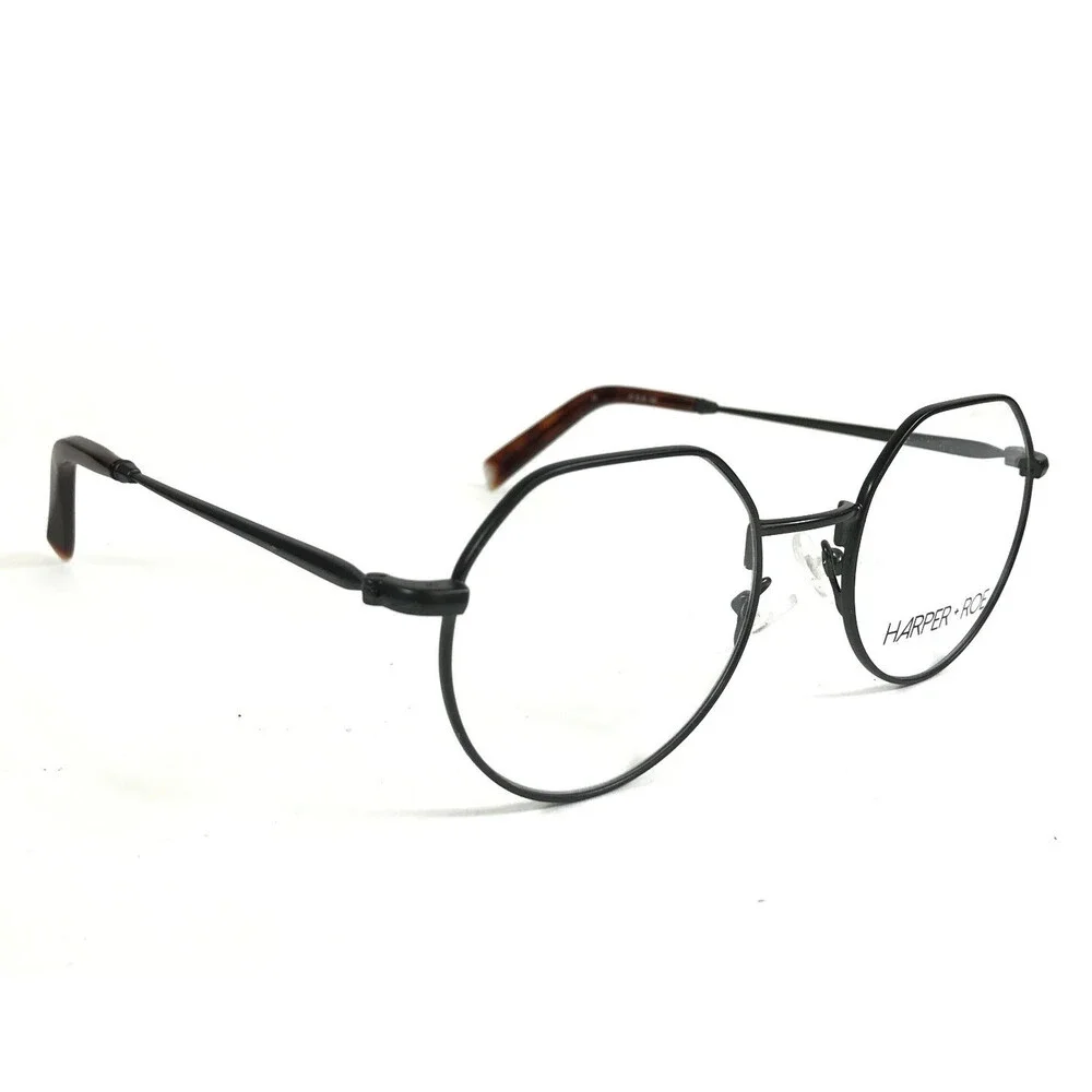 Harper Roe Eyeglasses Frames HRO116 342 Black Round Wire Rim 47-20-140